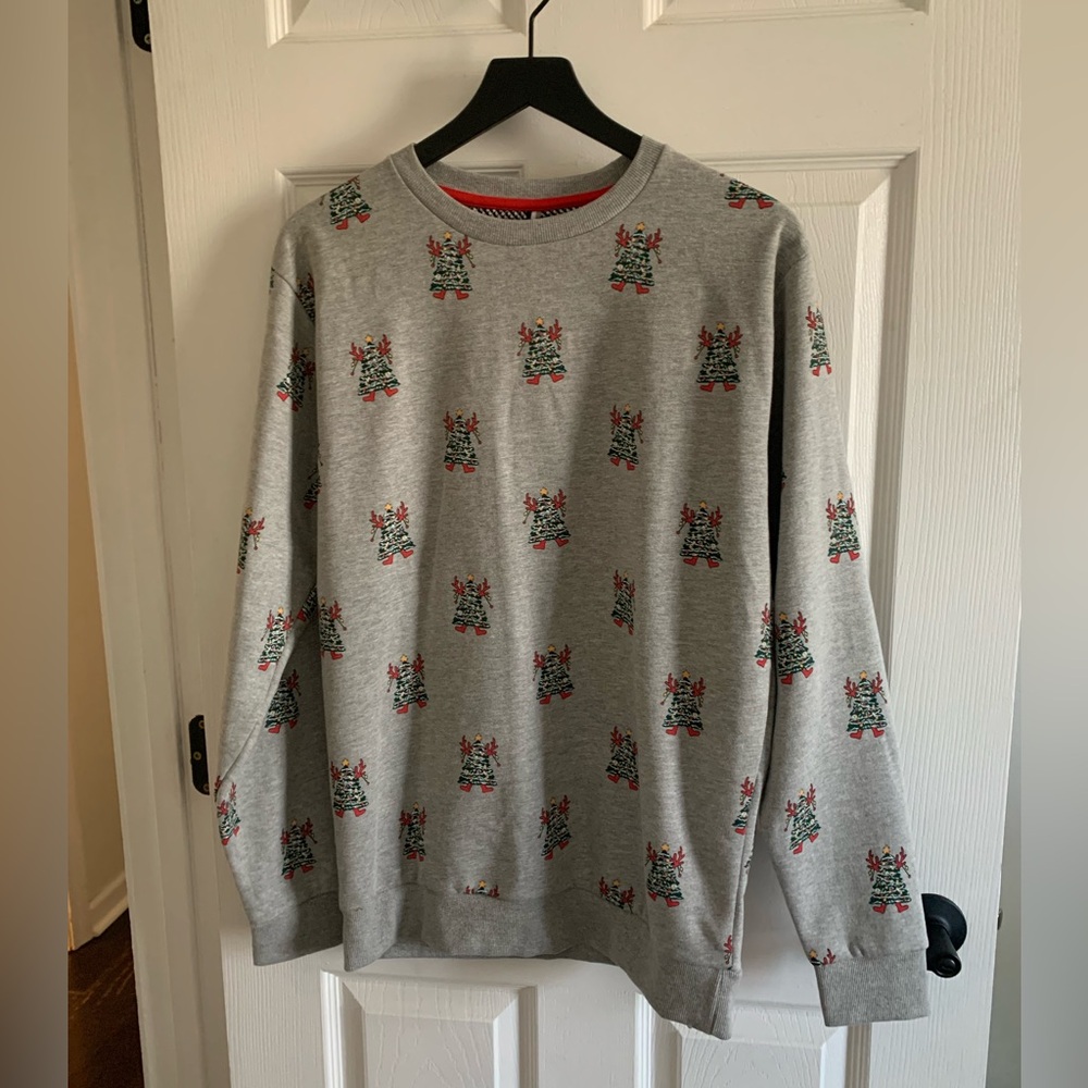 Denim & Flower Gray Festive Sweatshirt